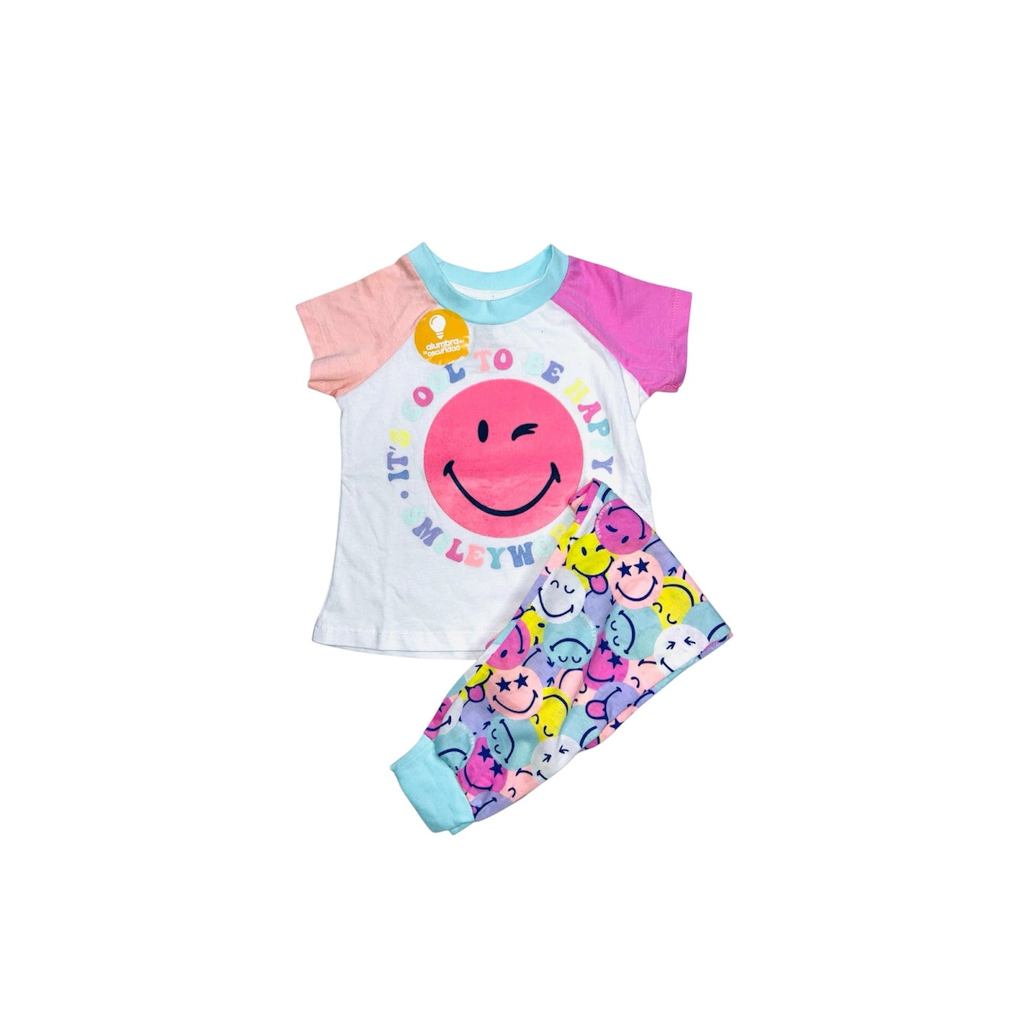 PIJAMA SMILEY MULTICOLOR MANGA CORTA